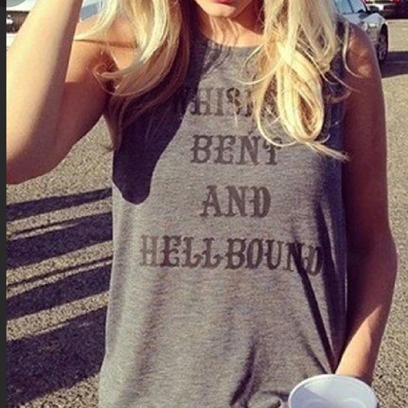 2 graphic cutoff tshirt tanks - Picture 3 of 5